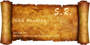 Sütő Rozália névjegykártya